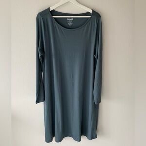 Wool& Rowena long sleeve swing dress xl long - Storm Grey